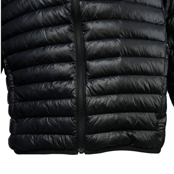 Adidas Varilite Mens Black Duck Down Puffer Zip Up Jacket Medium Pockets Unisex - Picture 8 of 13